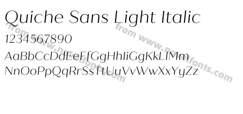 Quiche Sans Light ItalicPreview