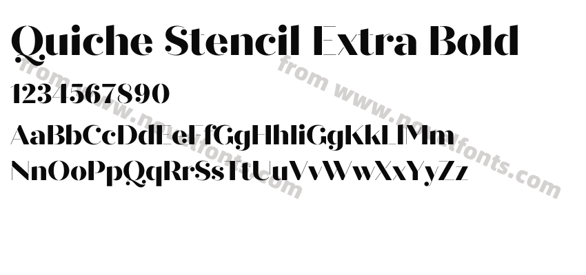 Quiche Stencil Extra BoldPreview