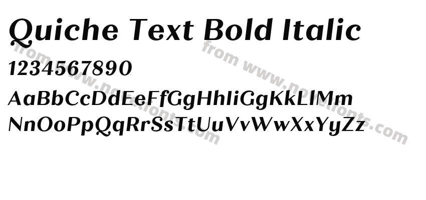 Quiche Text Bold ItalicPreview