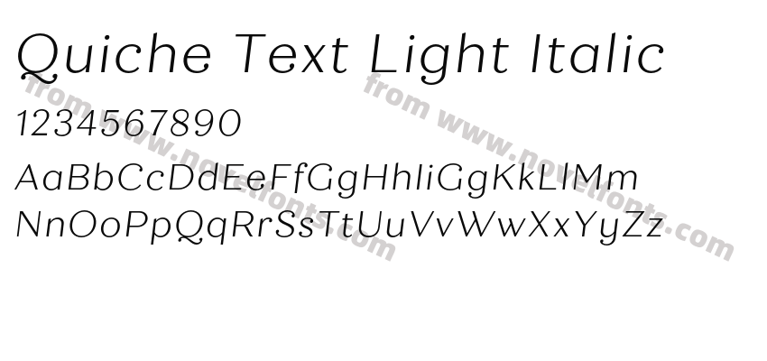 Quiche Text Light ItalicPreview