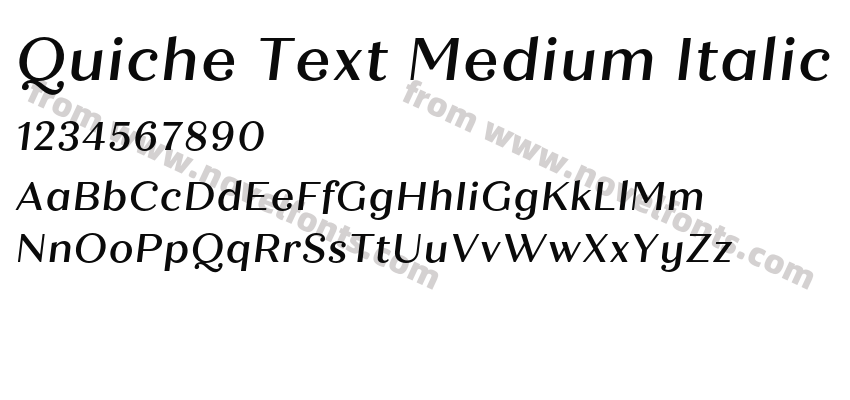 Quiche Text Medium ItalicPreview