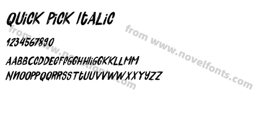 Quick Pick ItalicPreview