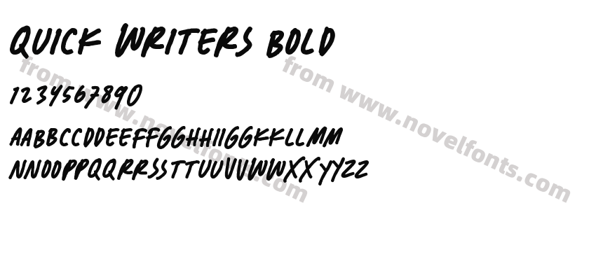 Quick Writers BoldPreview