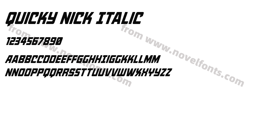 Quicky Nick ItalicPreview