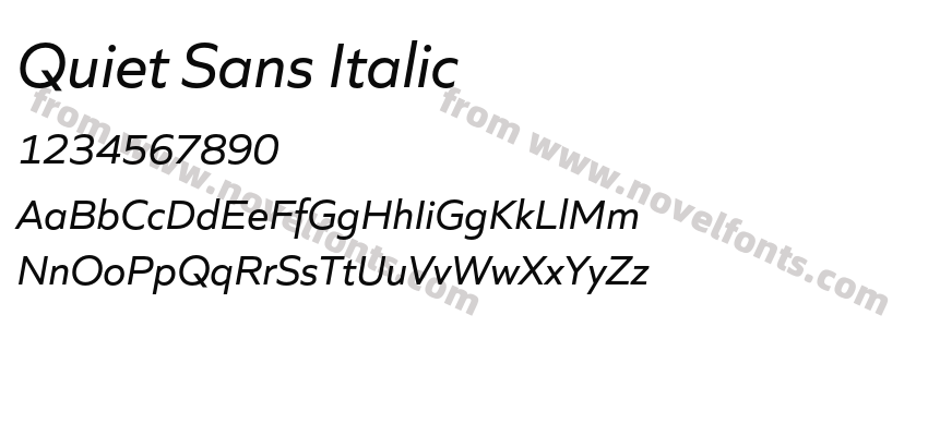 Quiet Sans ItalicPreview