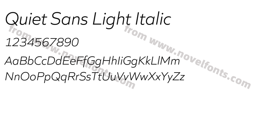 Quiet Sans Light ItalicPreview