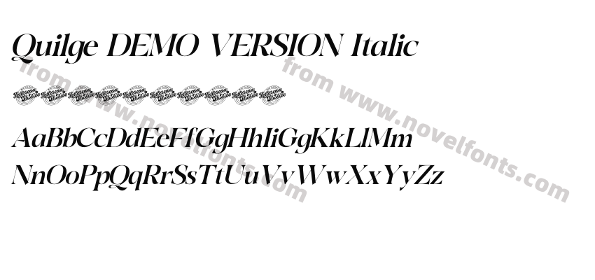 Quilge DEMO VERSION ItalicPreview