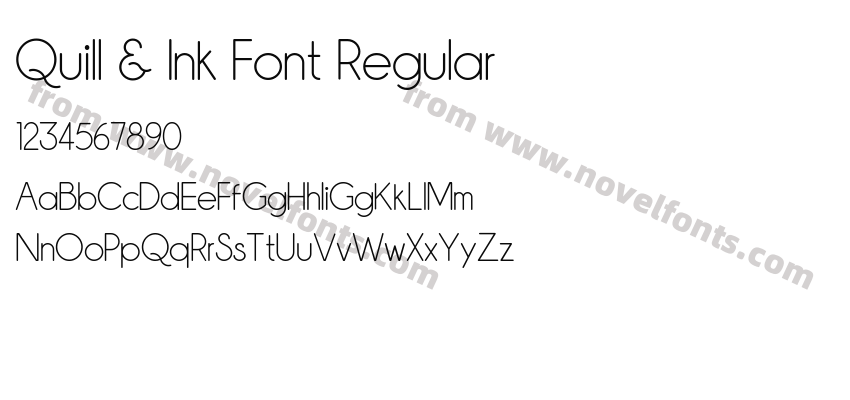Quill & Ink Font RegularPreview