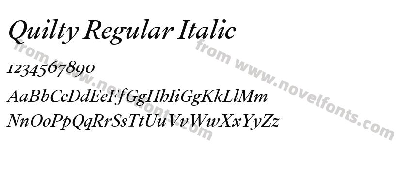 Quilty Regular ItalicPreview