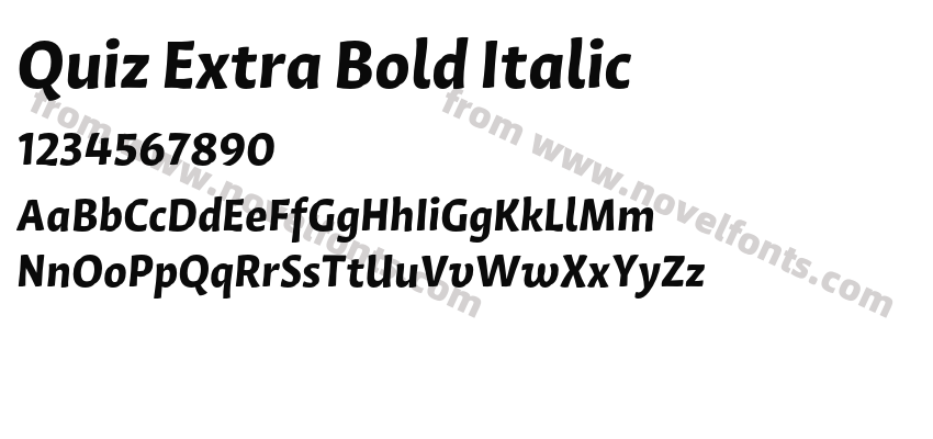 Quiz Extra Bold ItalicPreview
