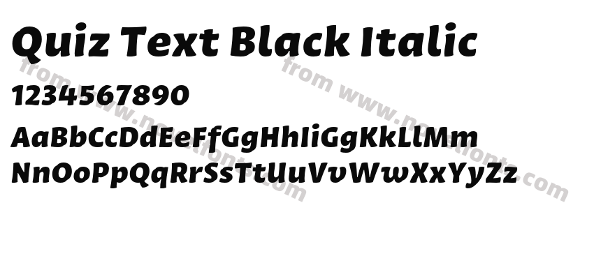 Quiz Text Black ItalicPreview