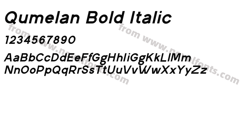 Qumelan Bold ItalicPreview