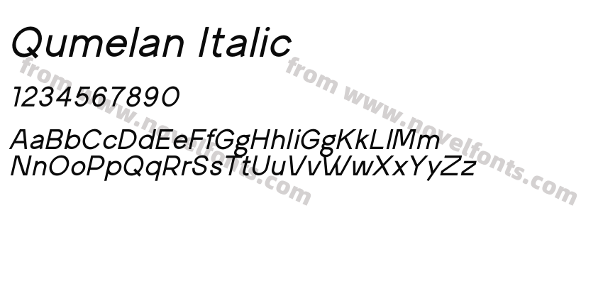 Qumelan ItalicPreview
