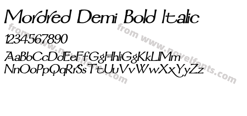 Mordred Demi Bold ItalicPreview