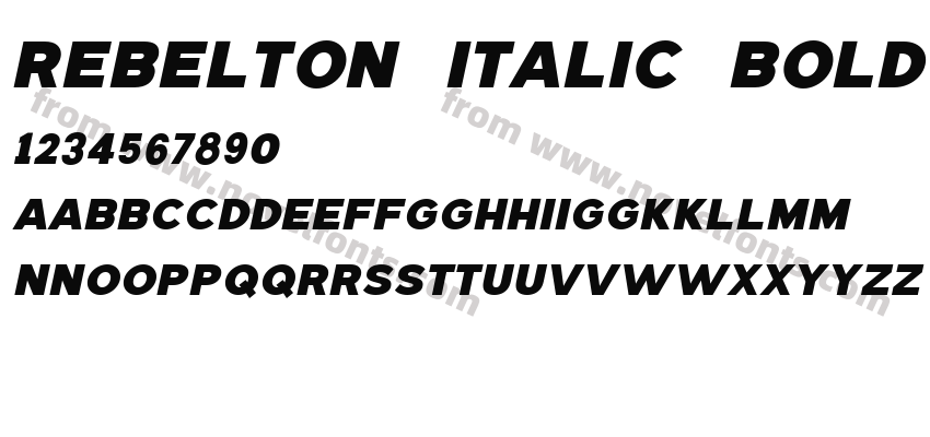 REBELTON ITALIC BoldPreview