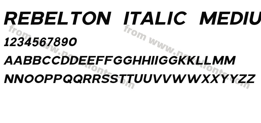 REBELTON ITALIC MediumPreview