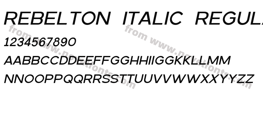 REBELTON ITALIC RegularPreview