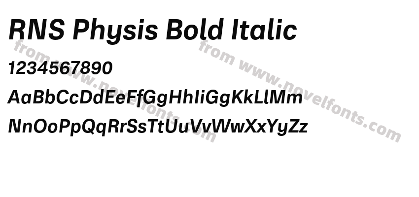 RNS Physis Bold ItalicPreview