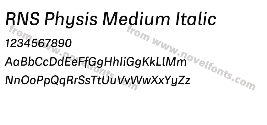 RNS Physis Medium ItalicPreview