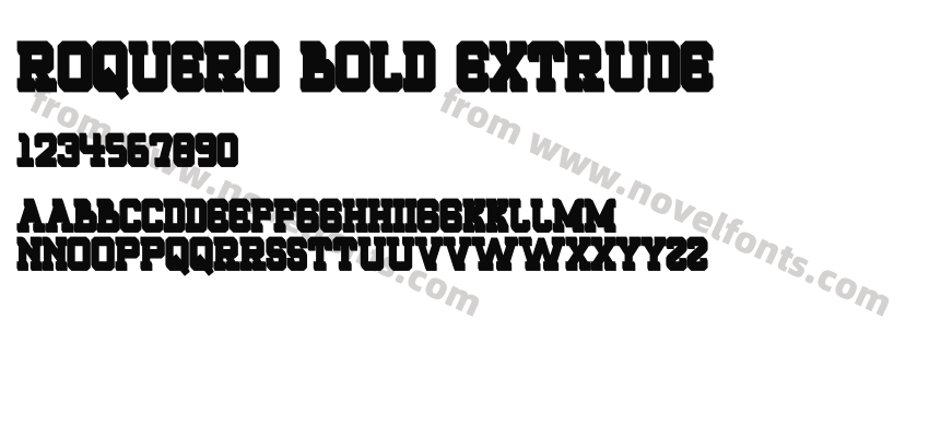 ROQUERO Bold ExtrudePreview