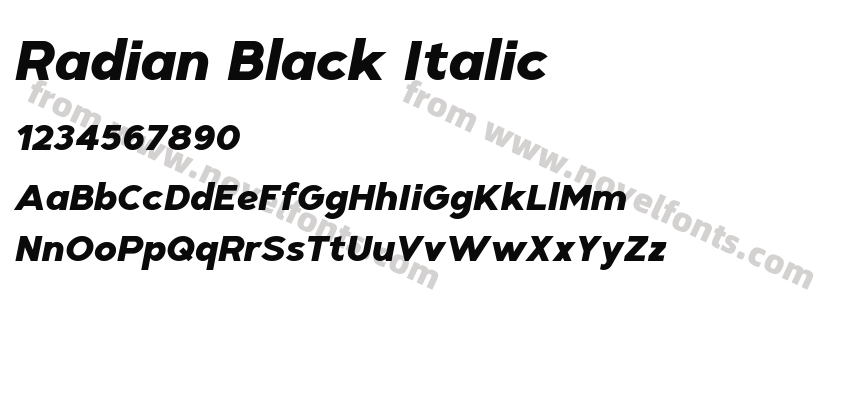 Radian Black ItalicPreview