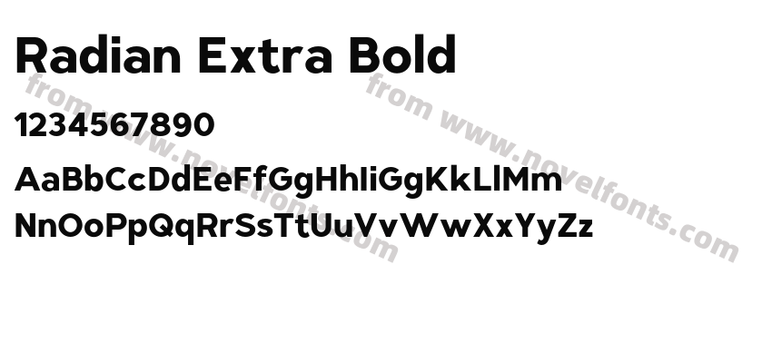 Radian Extra BoldPreview