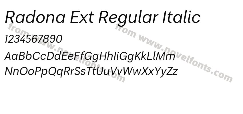 Radona Ext Regular ItalicPreview
