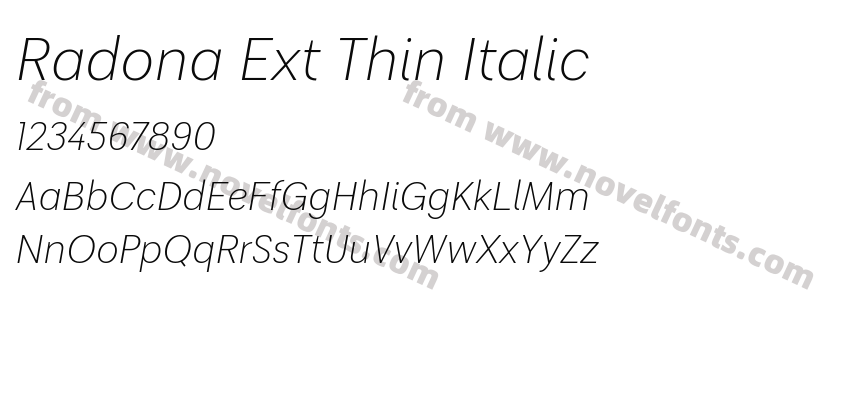 Radona Ext Thin ItalicPreview
