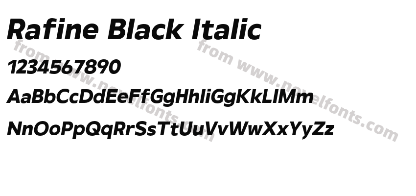 Rafine Black ItalicPreview