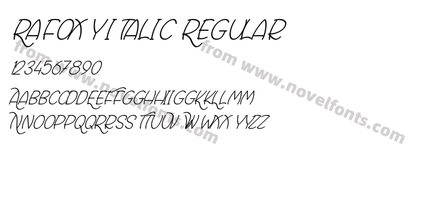 Rafoxy Italic RegularPreview