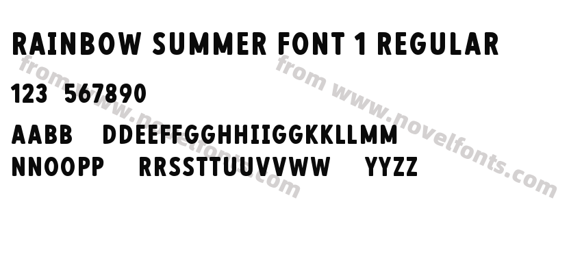 Rainbow Summer Font 1 RegularPreview