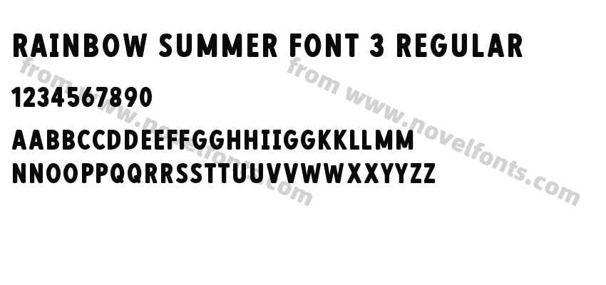 Rainbow Summer Font 3 RegularPreview
