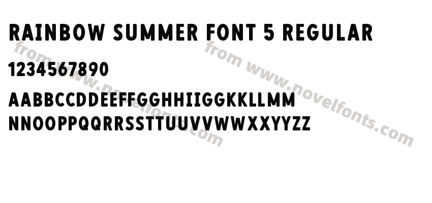 Rainbow Summer Font 5 RegularPreview