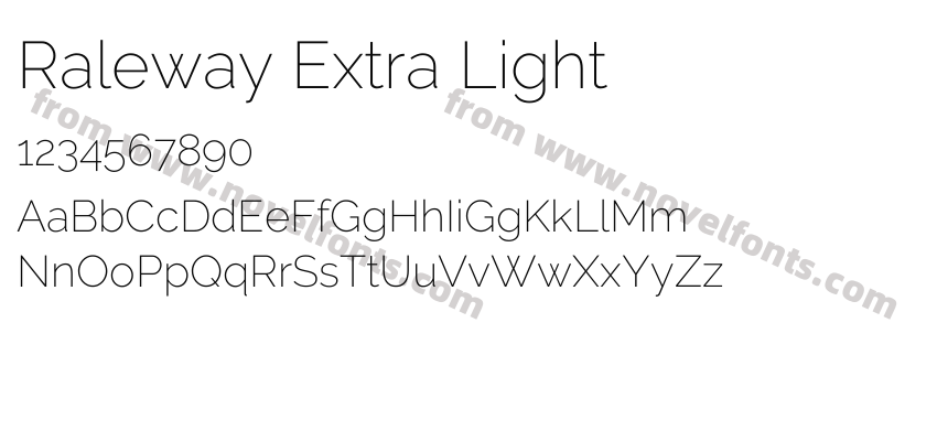 Raleway Extra LightPreview