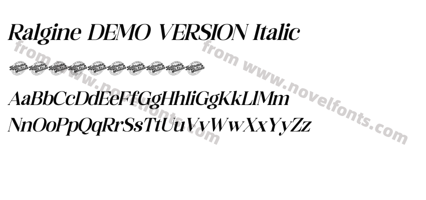 Ralgine DEMO VERSION ItalicPreview