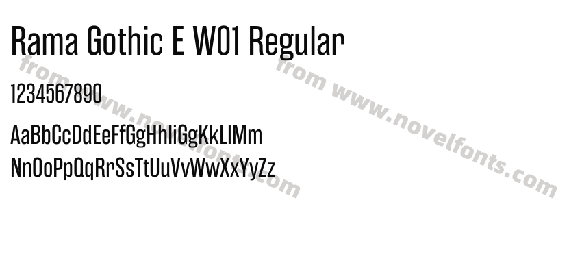 Rama Gothic E W01 RegularPreview