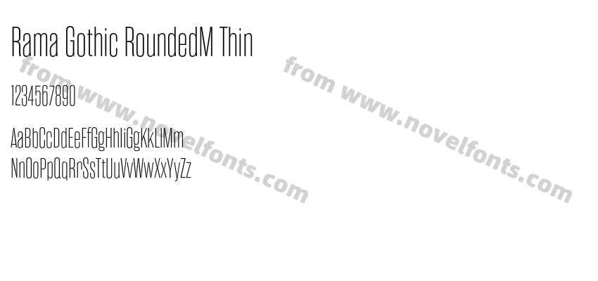 Rama Gothic RoundedM ThinPreview
