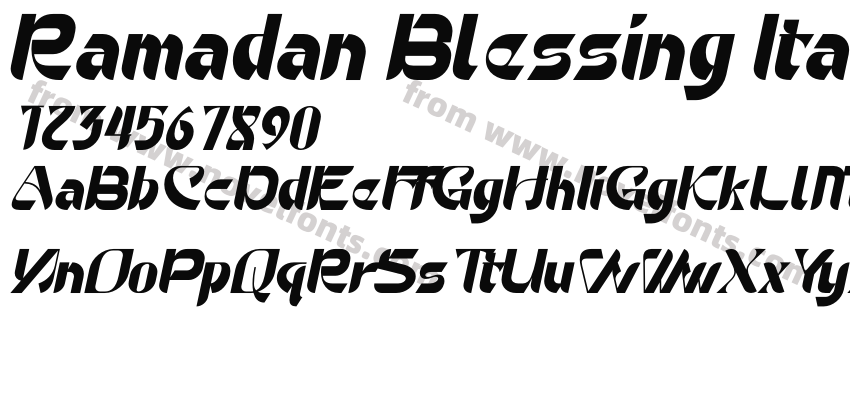 Ramadan Blessing ItalicPreview