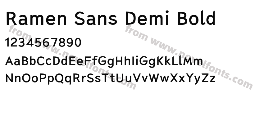 Ramen Sans Demi BoldPreview