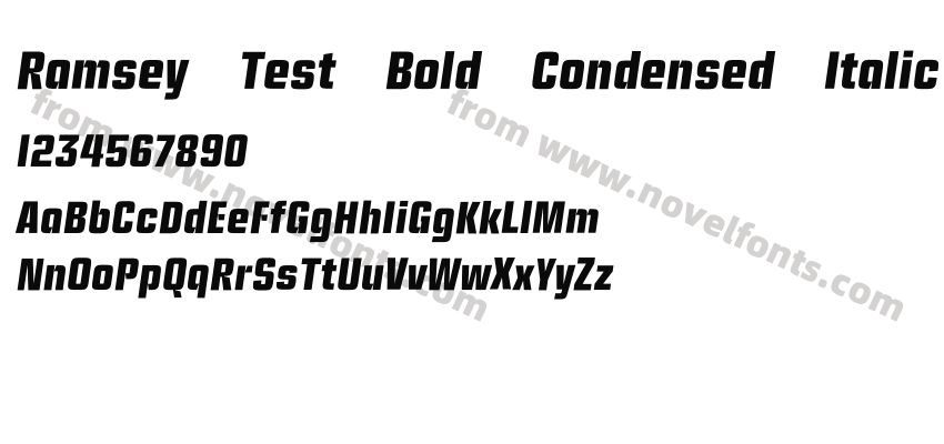 Ramsey Test Bold Condensed ItalicPreview
