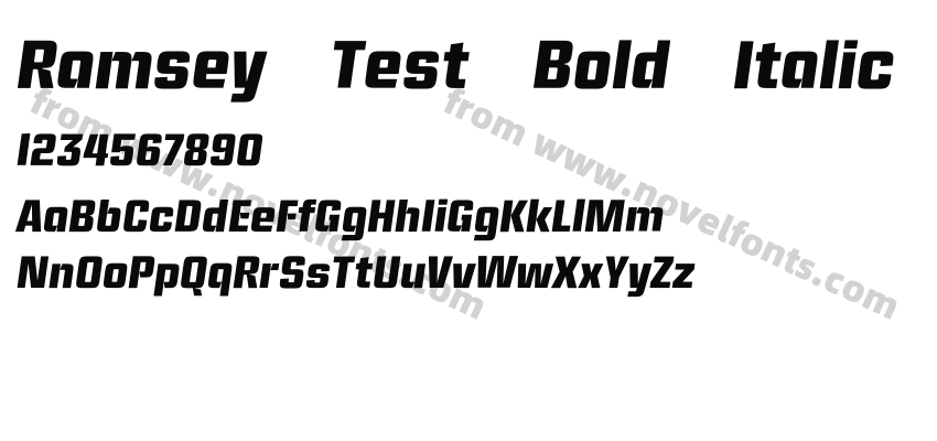 Ramsey Test Bold ItalicPreview