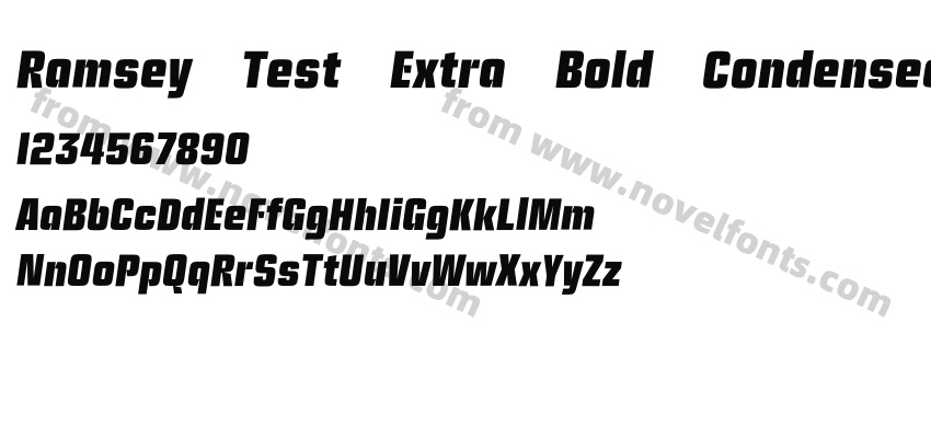 Ramsey Test Extra Bold Condensed ItalicPreview