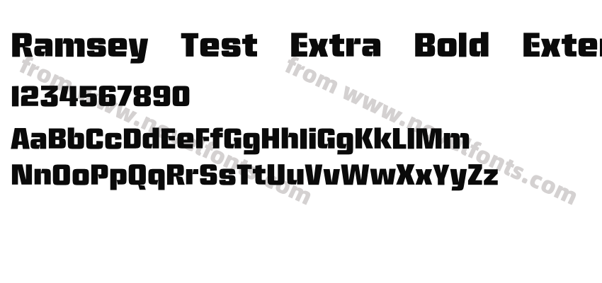 Ramsey Test Extra Bold ExtendedPreview