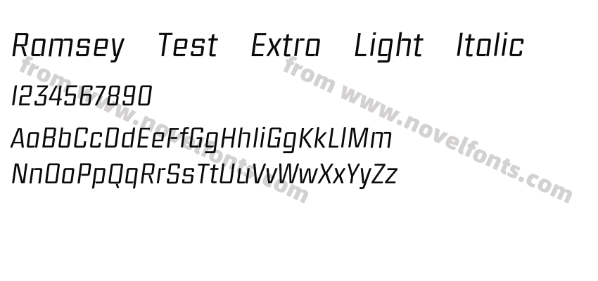 Ramsey Test Extra Light ItalicPreview