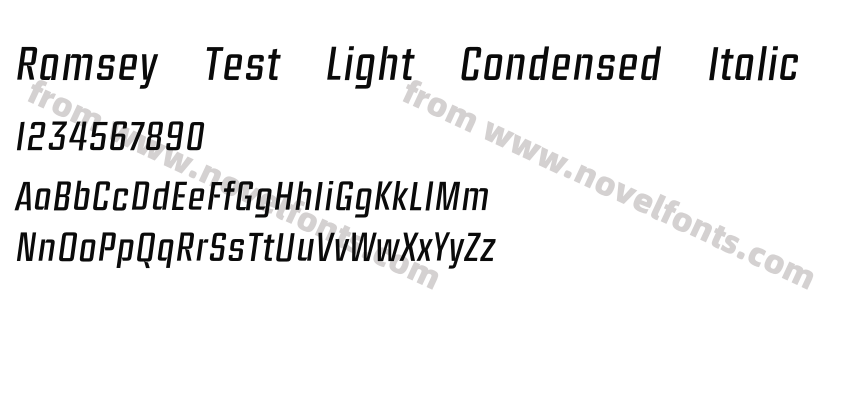 Ramsey Test Light Condensed ItalicPreview