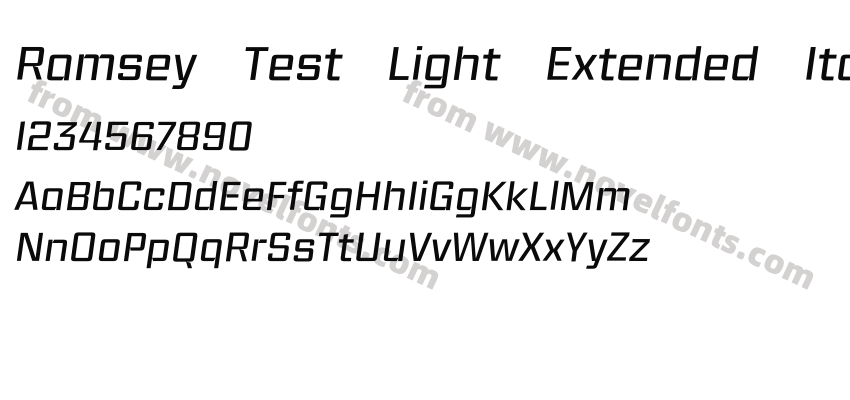 Ramsey Test Light Extended ItalicPreview