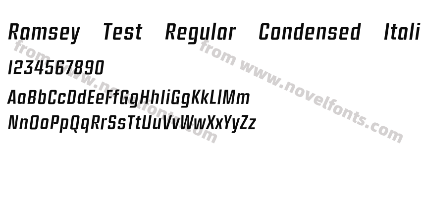 Ramsey Test Regular Condensed ItalicPreview