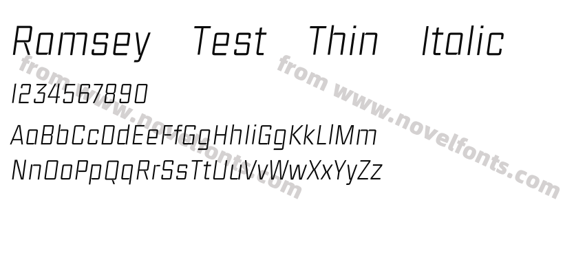 Ramsey Test Thin ItalicPreview