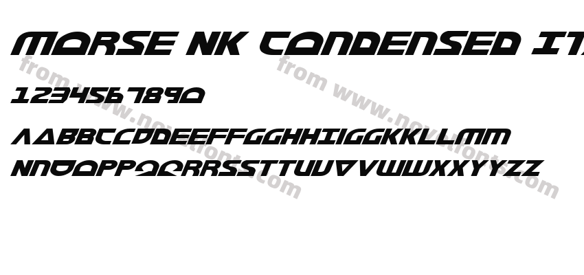 Morse NK Condensed ItalicPreview