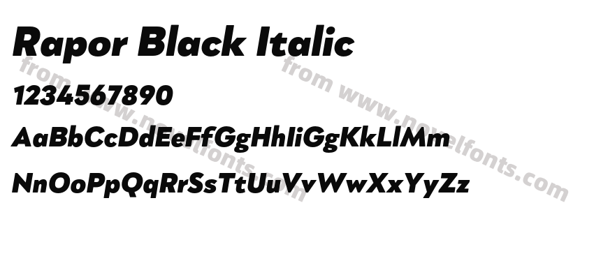 Rapor Black ItalicPreview